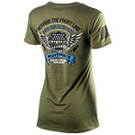 uploads - A577_Serving_the_Front_Line_Black_on_Military_Green_Ladies_B_Right